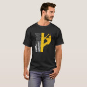 T-shirt Mens Us Flag Tree Climat (Devant entier)