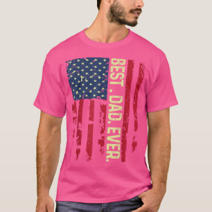 T-shirt Mens USA Drapeau Meilleur Papa Jamais États-Unis D