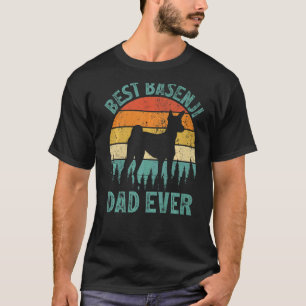 T-shirt Mens Vintage Best Basenji Papa Jamais Fête des pèr