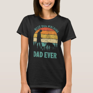 T-shirt Mens Vintage Best Dog Marcher Papa Jamais père D