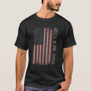 T-shirt Mens Vintage Best G Pa Ever American Flag Father