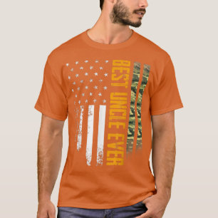 T-shirt Mens Vintage Best Uncle Ever Camo American Flag Di