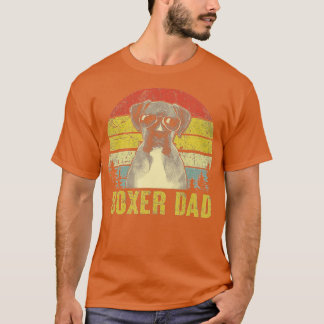 T-shirt Mens Vintage Boxer Papa Retro Boxer Chien Papa Pèr