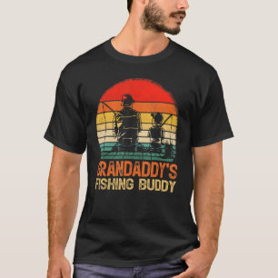 T-shirt Mens Vintage Boys Grand-Papa's Fishing Buddy Fishi