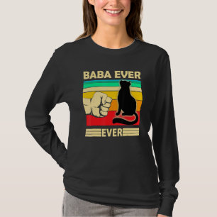 T-shirt Mens Vintage meilleur chat Baba jamais bosse d'acc