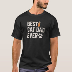 T-shirt Mens Vintage meilleur chat papa jamais chat papa