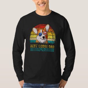T-shirt Mens Vintage Meilleur Corgi Papa Jamais Hommes Fêt