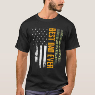 T-shirt Mens Vintage meilleur papa jamais Camo American Dr