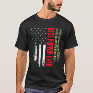 T-shirt Mens Vintage Meilleur Poppop Jamais Camion Drapeau