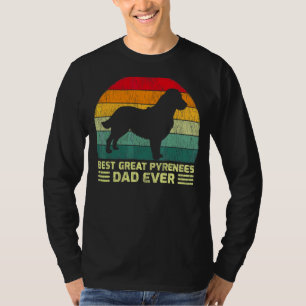 T-shirt Mens Vintage Meilleurs Grands Pyrénées Papa Jamais