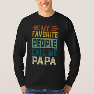 T-shirt Mens Vintage Mes Favoris Appelez-Moi Papa Fathe