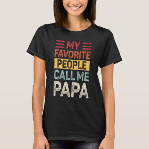 T-shirt Mens Vintage Mes Favoris Appelez-Moi Papa L