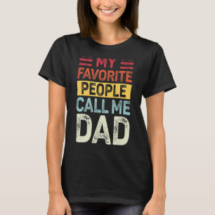T-shirt Mens Vintage Mes Favoris Les gens m'appellent Papa