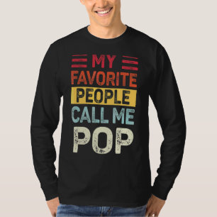 T-shirt Mens Vintage Mes Favoris Les gens m'appellent Pop