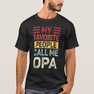 T-shirt Mens Vintage Mes Gens Favoris M'Appelent Opa Papa