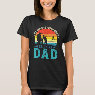T-shirt Mens Vintage Mon Époux De Pêche Préféré M'Appelle 