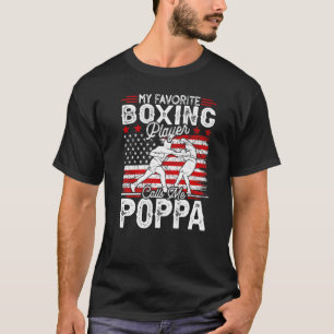T-shirt Mens Vintage Mon Joueur De Boxe Favorite M'Appelle