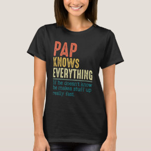 T-shirt Mens Vintage Pap sait tout pour père Da