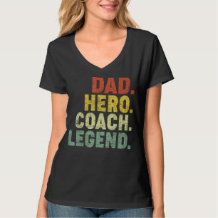 T-shirt Mens Vintage Papa Héros Entraîneur Légende Entraîn