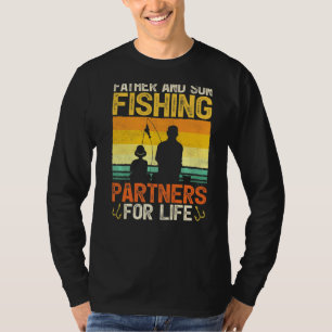 T-shirt Mens Vintage Père Et Fils Partenaires De Pêche Pou