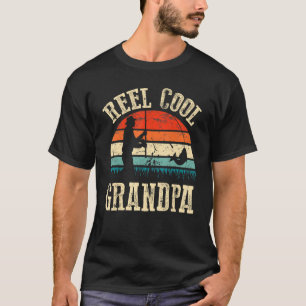 T-shirt Mens Vintage Reel Cool Grandpa Pêche de poisson Pè