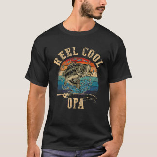 T-shirt Mens Vintage Reel Cool Opa Poisson Pêche Chemise F