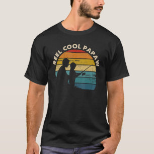 T-shirt Mens Vintage Reel Cool Papaw Fête des pères de pêc