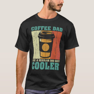 T-shirt Mens Vintage Retro Café Papa Comme Un Papa Régulie