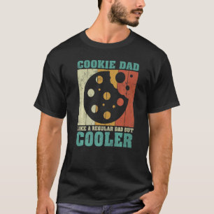 T-shirt Mens Vintage Retro Cookie Papa Comme Un Papa Régul