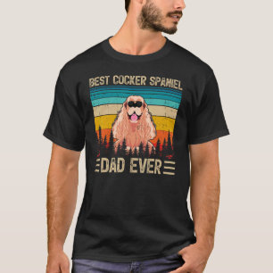T-shirt Mens Vintage Rétro Meilleur Cocker Espagnol Papa J