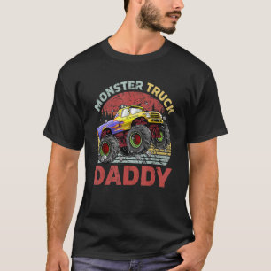 T-shirt Mens Vintage Retro Monster Truck Daddy Conducteur