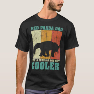 T-shirt Mens Vintage Rétro Rouge Panda Papa Comme Un Da Ré