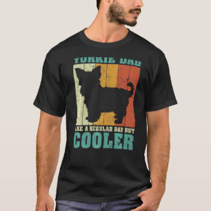 T-shirt Mens Vintage Retro Yorkie Papa Comme Un Papa Régul