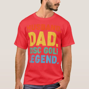 T-shirt Mens Vintage Style Husband Papa Disc Golf Legend F