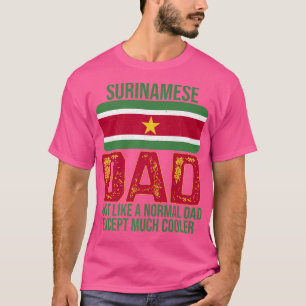 T-shirt Mens Vintage Surinamese Papa Suriname Flag For Fat