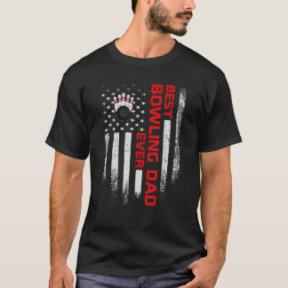 T-shirt Mens Vintage USA American Drapeau Best Bowling Pap