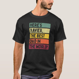 T-shirt Mens Voici Xavier Le meilleur papa du monde Fathe