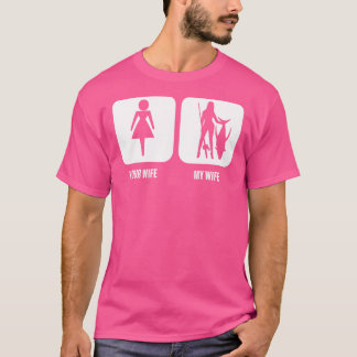 T-shirt Mens Votre Femme Ma Femme Pêcheur Pêcheur Pour Hus