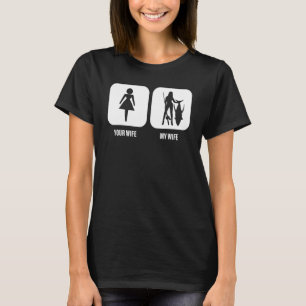 T-shirt Mens Votre Femme Ma Femme Pêcheur Pêcheur Pour Hus