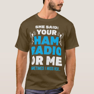 T-shirt Mens Votre Radio Ham Ou Me Morse Code Opérateur