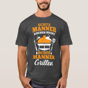 T-shirt Mens Vrais hommes cuisine pas que griller grilli v