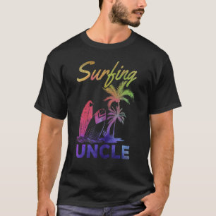 T-shirt Mens Wave Surfing Oncle Surfboard Oncle Su