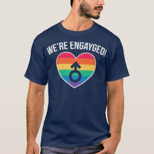 T-shirt Mens Were EnGAYged LGBT Gay Marriage GroomT-shirt