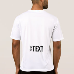 T-shirt Mens White Modern Sport Retour Imprimer Modèle