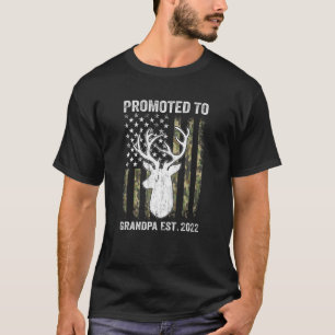 T-shirt Mens Whitetail Deer Promu À Grand-Père 2022 Camou