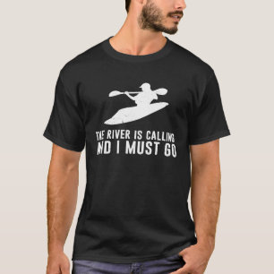 T-shirt Mens Whitewater Kayak - La rivière appelle - Kay