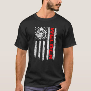T-shirt Mens WIG Welder Drapeau américain - Drapeau de sou