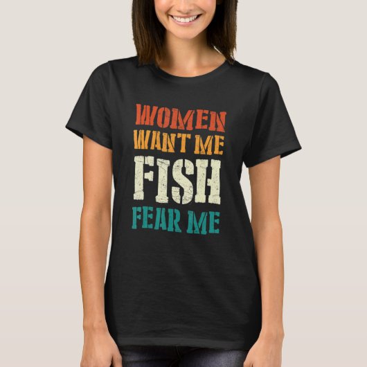 T-shirt Mens Women Want Me Fish Fear Me 5 (Devant)