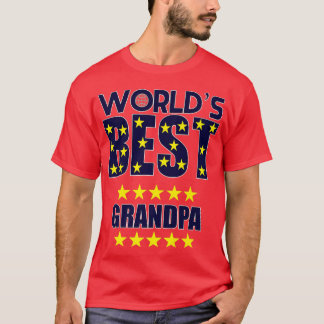 T-shirt Mens Worlds Best Grandpa Funny Grand-père Humour 