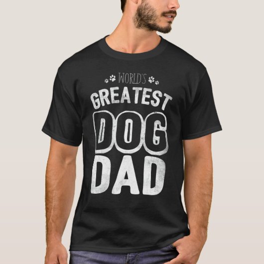 T-shirt Mens World's Greatest Dog Dad  Dog  Dog Father (Devant)